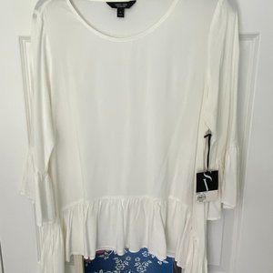 Vera Wang Boho Blouse, cream, Medium, NWT